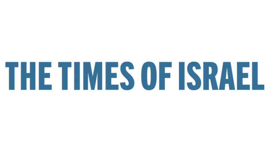the times of israel logo on a white background